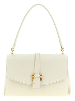 Ferragamo White Calfskin Shoulder Bag