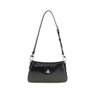 Vivienne Westwood Black Calf Leather Bos Taurus Shoulder Bag