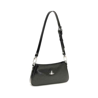 Vivienne Westwood Black Calf Leather Bos Taurus Shoulder Bag