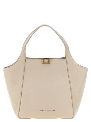 Brunello Cucinelli Beige Nubuc Leather Handbag