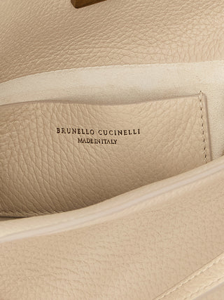 Brunello Cucinelli Beige Nubuc Leather Handbag