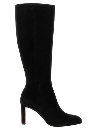 Christian Louboutin Black Calfskin Over The Knee