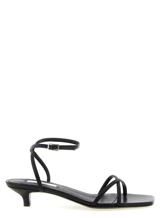 TOTEME Black Leather Mid Heel Pumps