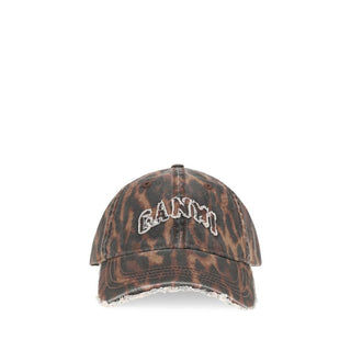 Ganni Brown Cotton Cap (Baseball Hat)