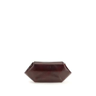 Ganni Bordeaux Polyethylene Shoulder Bag
