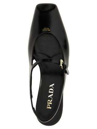 Prada Black Calfskin Ballet Flats