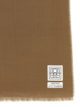 TOTEME Brown Virgin Wool Foulard