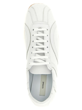 TOTEME White Recycled Cotton Low Top Sneakers