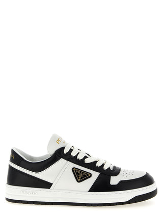Prada Bicolor Calfskin Low Top Sneakers