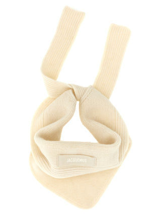 Jacquemus White Wool Scarf