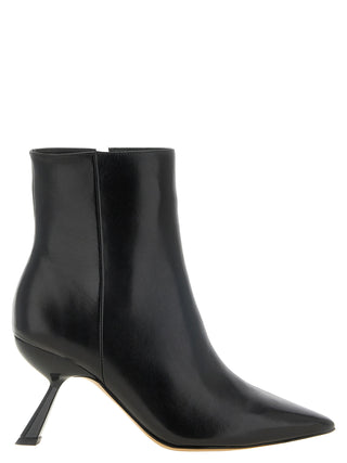Alexandre Birman Black Calfskin Ankle Boots