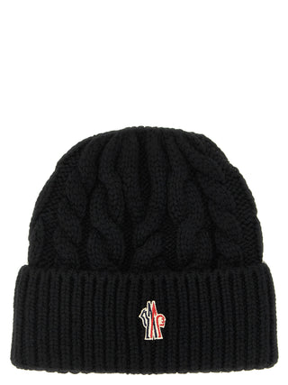 Moncler Grenoble Black Virgin Wool Beanie