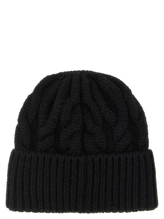 Moncler Grenoble Black Virgin Wool Beanie
