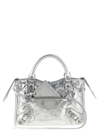 Balenciaga Silver Lamb Leather Handbag