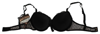 Roberto Cavalli Black Pink Lace Push Up Bra Underwear - Ginchy