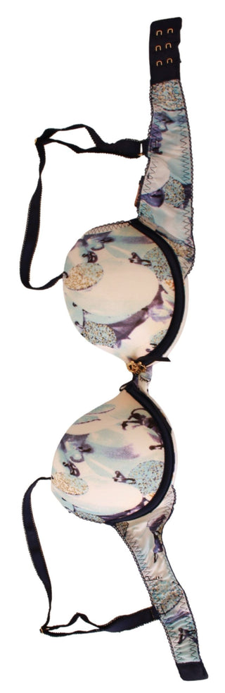 Roberto Cavalli Blue Printed Nylon Reggiseno Bra Underwear - Ginchy