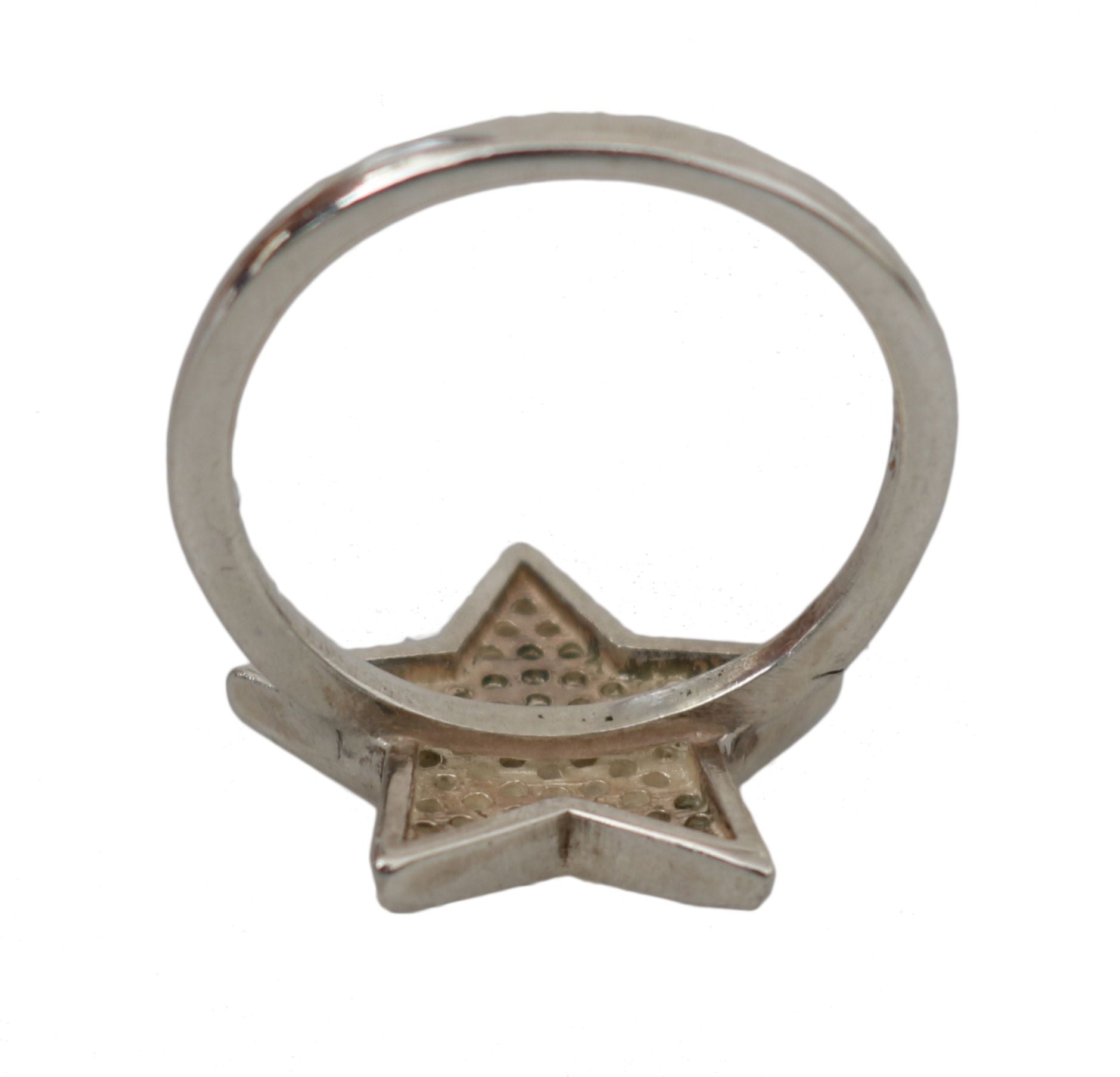 Nialaya Silver Womens Clear CZ Star 925 Ring - Ginchy