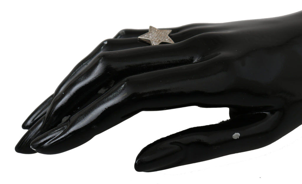 Nialaya Silver Womens Clear CZ Star 925 Ring - Ginchy