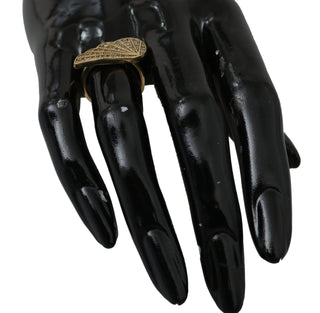 Nialaya Gold Wing Clear CZ 925 Silver Authentic Women - Ginchy