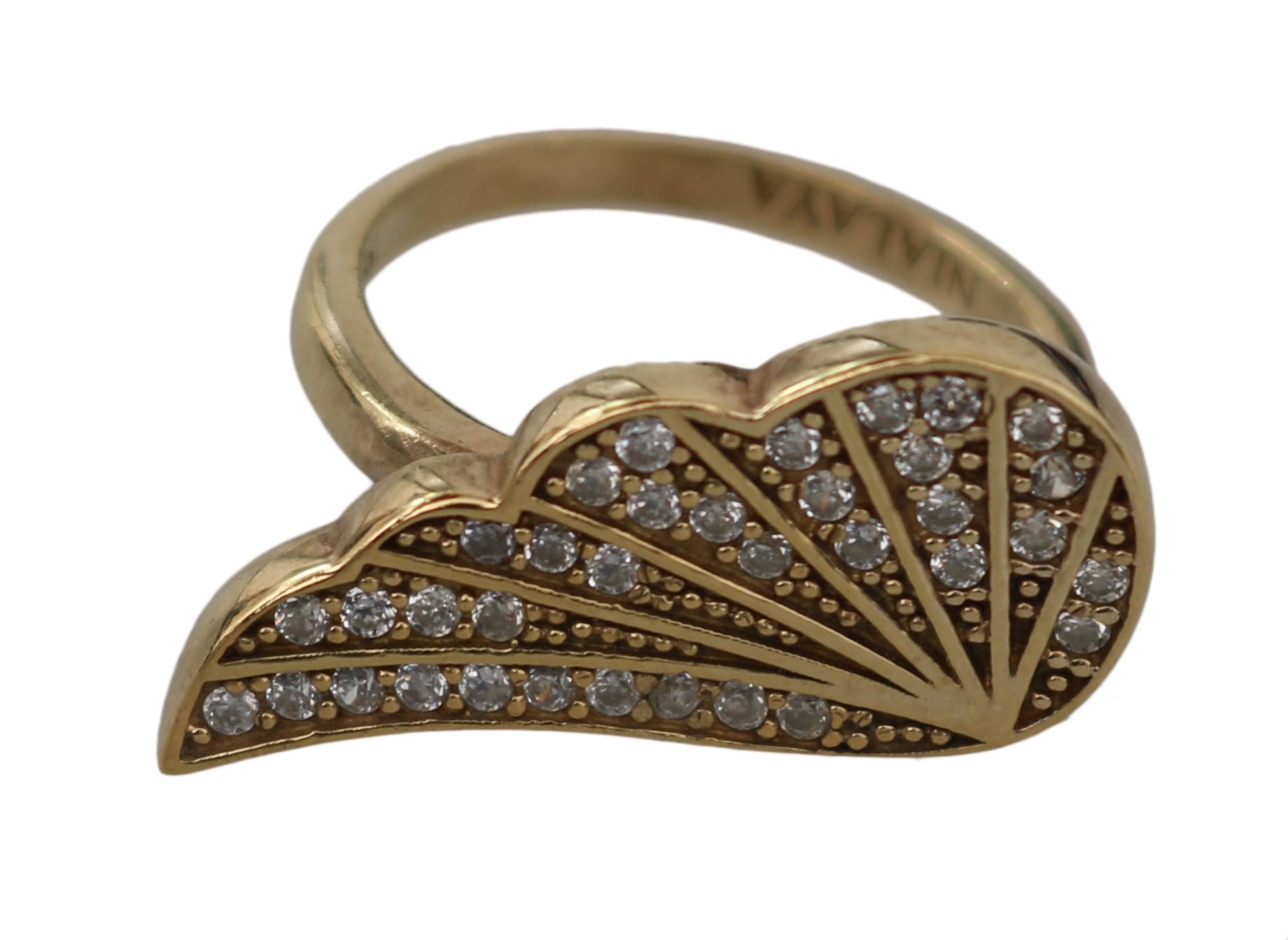 Nialaya Gold Wing Clear CZ 925 Silver Authentic Women - Ginchy