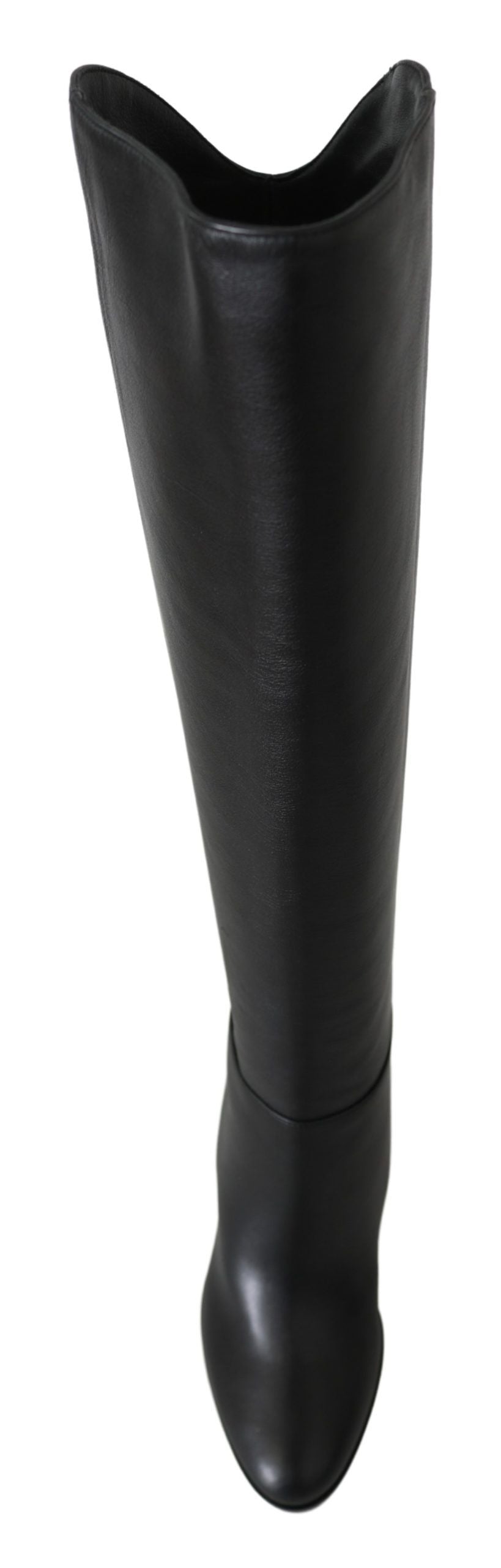 Jimmy Choo Elegant Black Calf Leather Heeled Boots - Ginchy
