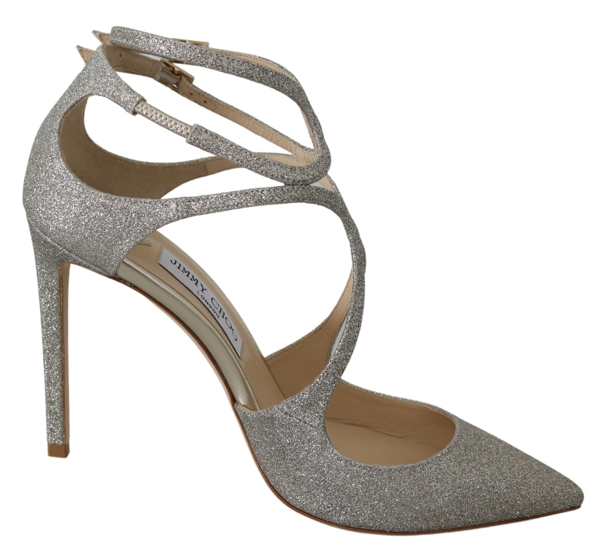 Jimmy Choo Platinum Ice Lancer Leather Pumps - Elegance Refined - Ginchy