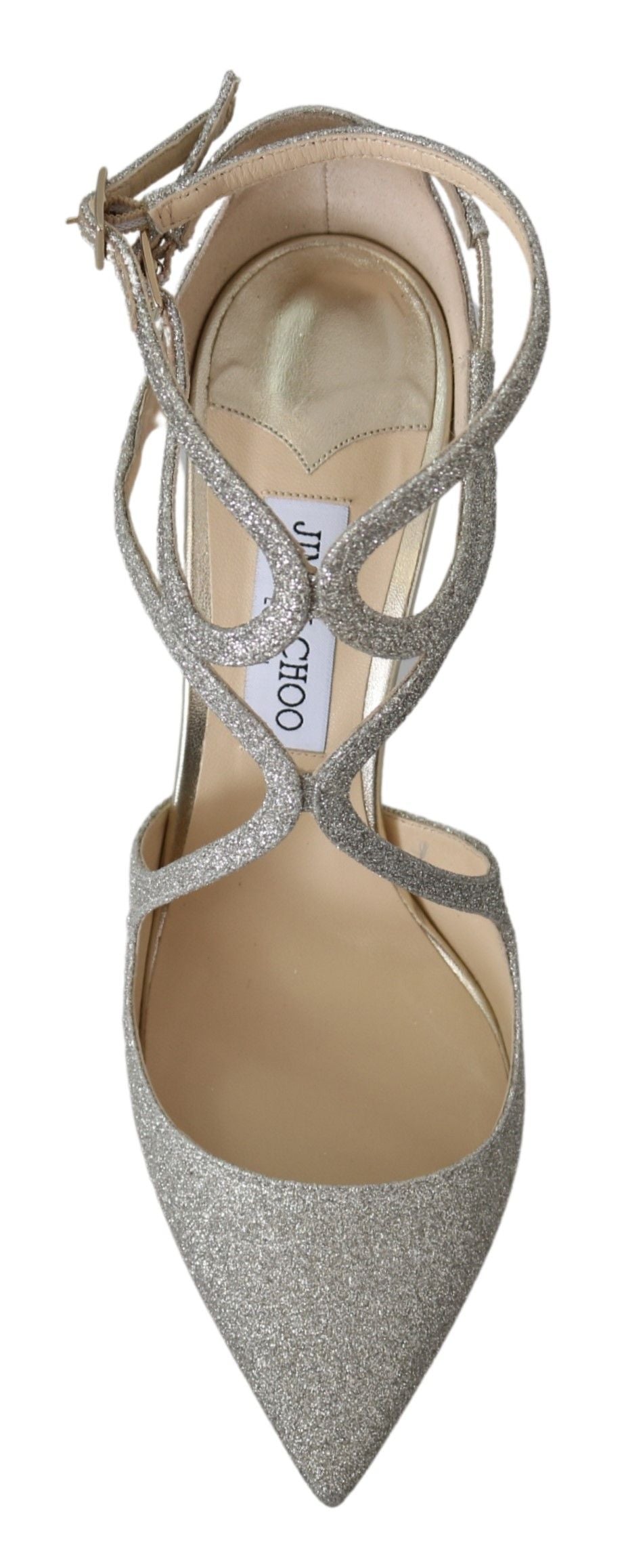 Jimmy Choo Platinum Ice Lancer Leather Pumps - Elegance Refined - Ginchy