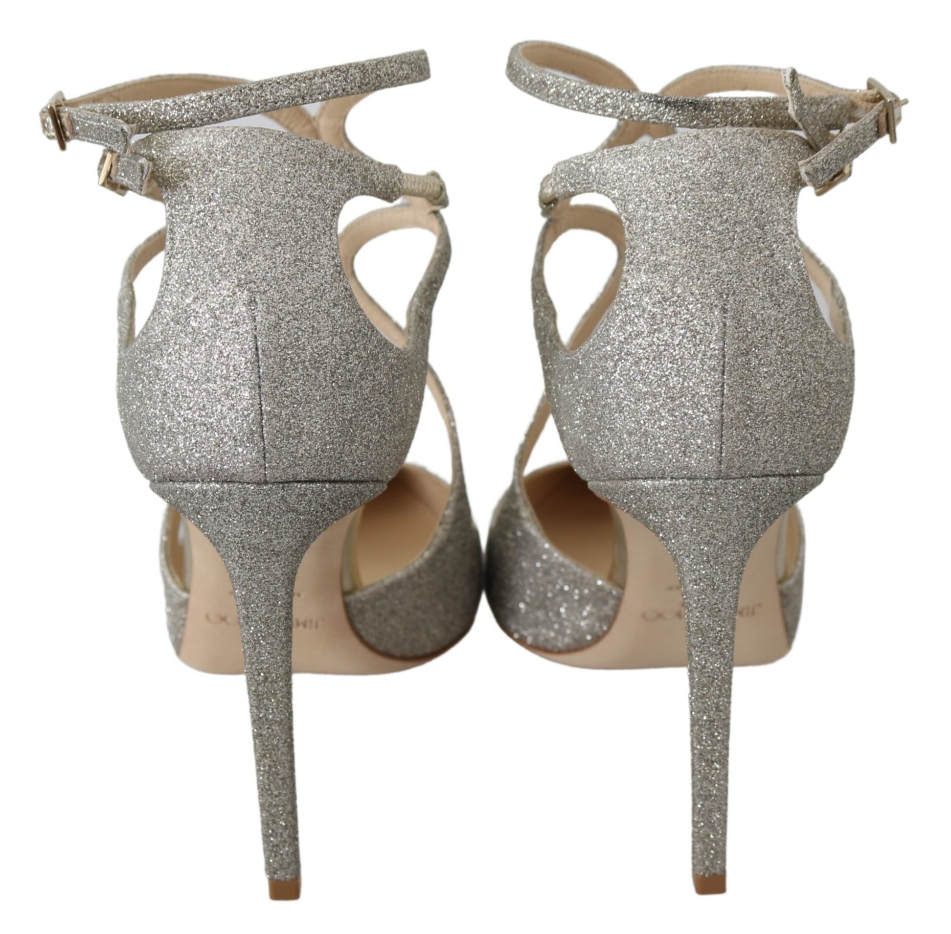 Jimmy Choo Platinum Ice Lancer Leather Pumps - Elegance Refined - Ginchy