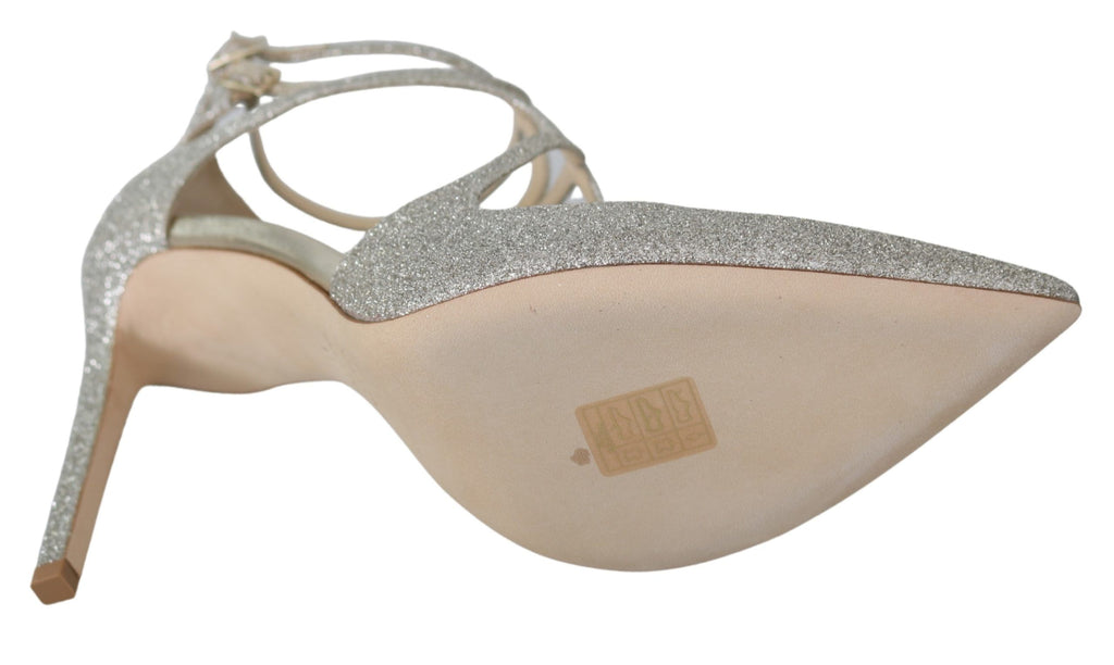 Jimmy Choo Platinum Ice Lancer Leather Pumps - Elegance Refined - Ginchy