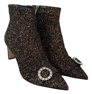 Jimmy Choo Amethyst Mix Hanover Heeled Glitter Boots - Ginchy