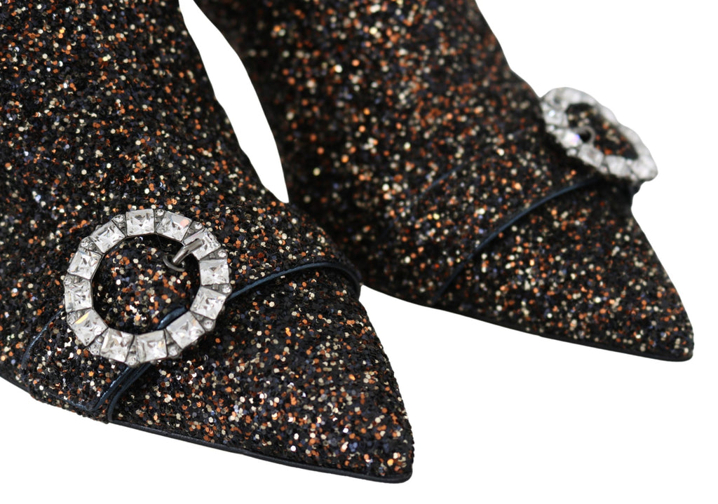 Jimmy Choo Amethyst Mix Hanover Heeled Glitter Boots - Ginchy