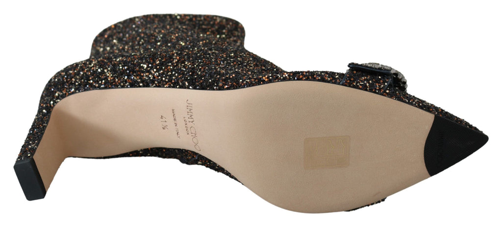 Jimmy Choo Amethyst Mix Hanover Heeled Glitter Boots - Ginchy