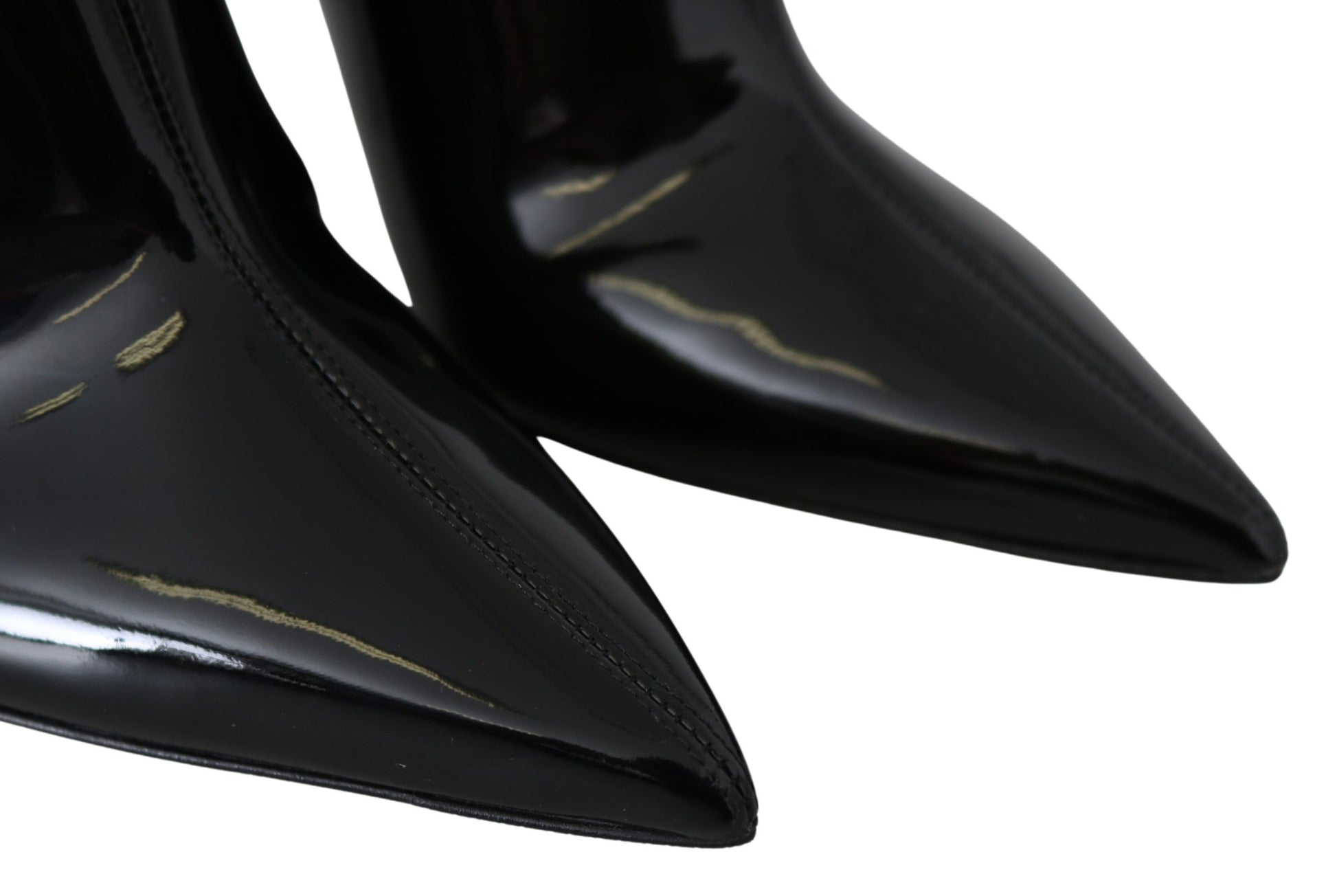 Jimmy Choo Elegant Black Patent Heeled Boots - Ginchy