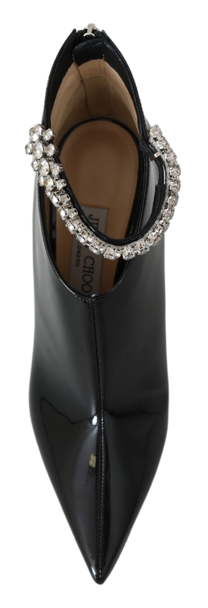 Jimmy Choo Elegant Black Patent Heeled Boots - Ginchy