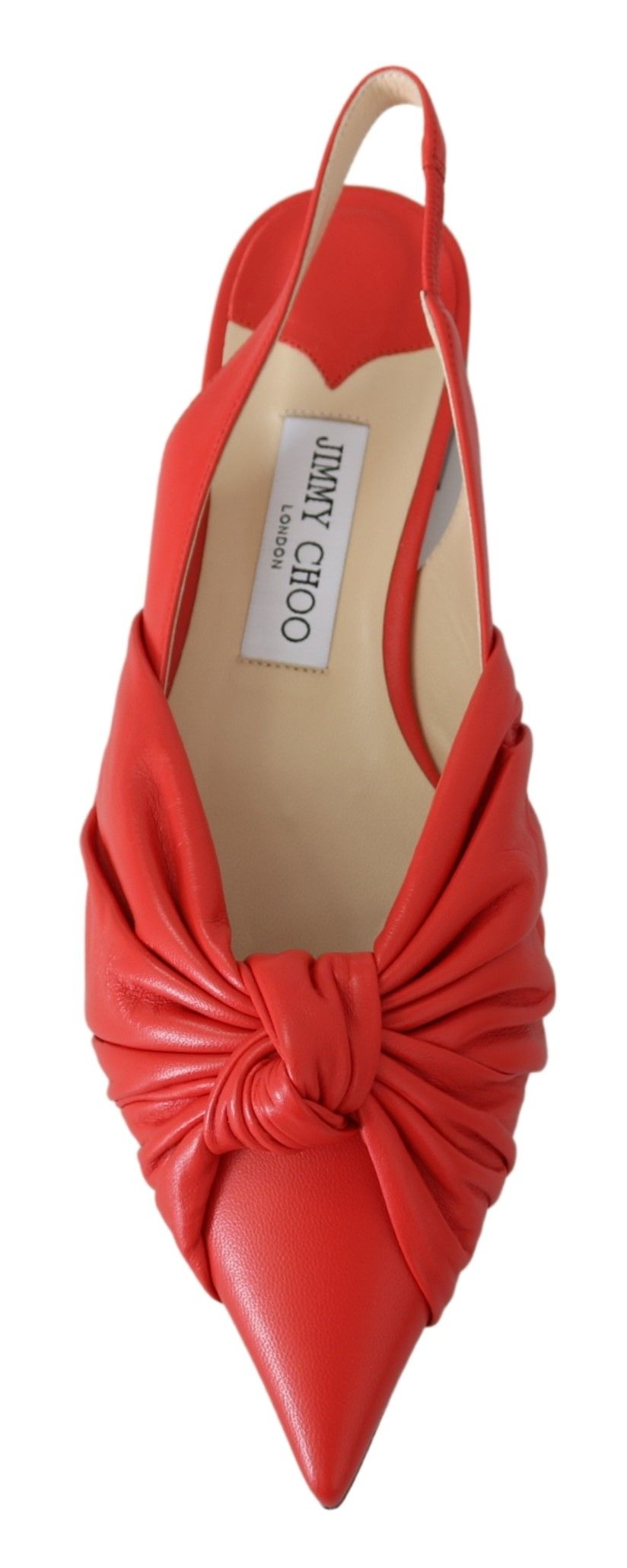 Jimmy Choo Chic Red Pointed Toe Leather Flats - Ginchy