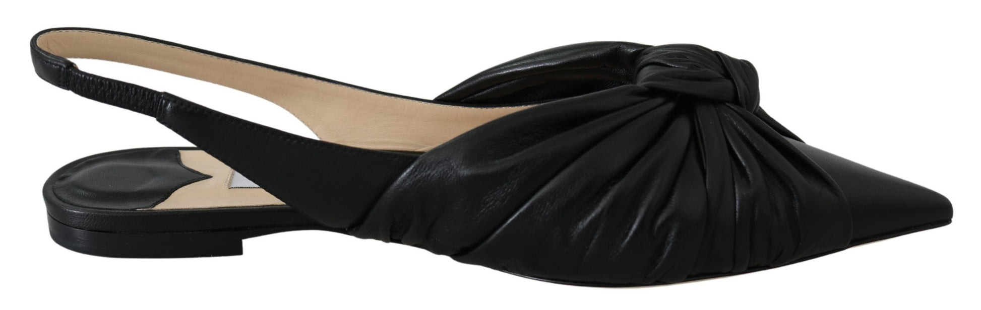 Jimmy Choo Elegant Pointed Toe Leather Flats - Ginchy