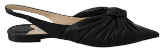 Jimmy Choo Elegant Pointed Toe Leather Flats - Ginchy