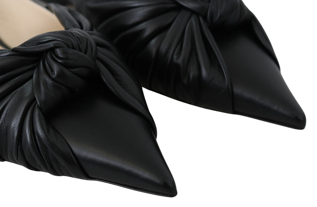Jimmy Choo Elegant Pointed Toe Leather Flats - Ginchy