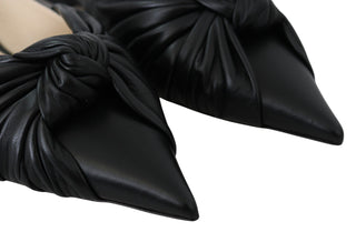 Jimmy Choo Elegant Pointed Toe Leather Flats - Ginchy