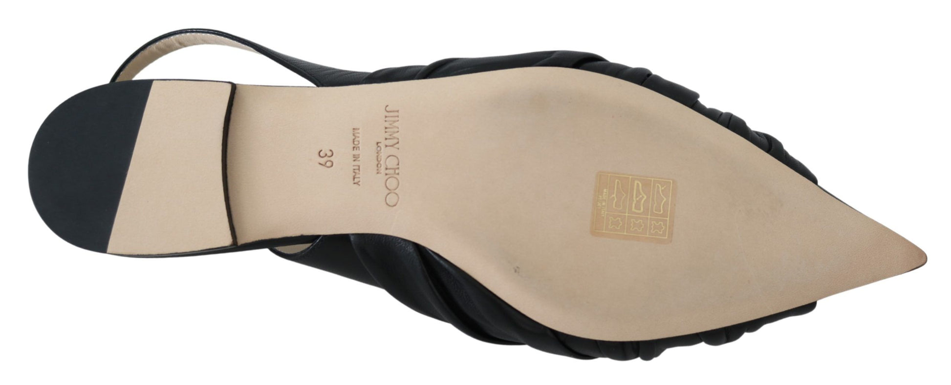 Jimmy Choo Elegant Pointed Toe Leather Flats - Ginchy