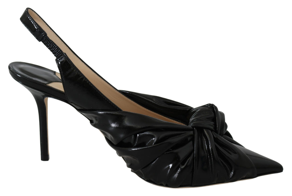 Jimmy Choo Elegant Black Leather Pointed Toe Pumps - Ginchy