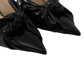 Jimmy Choo Elegant Black Leather Pointed Toe Pumps - Ginchy
