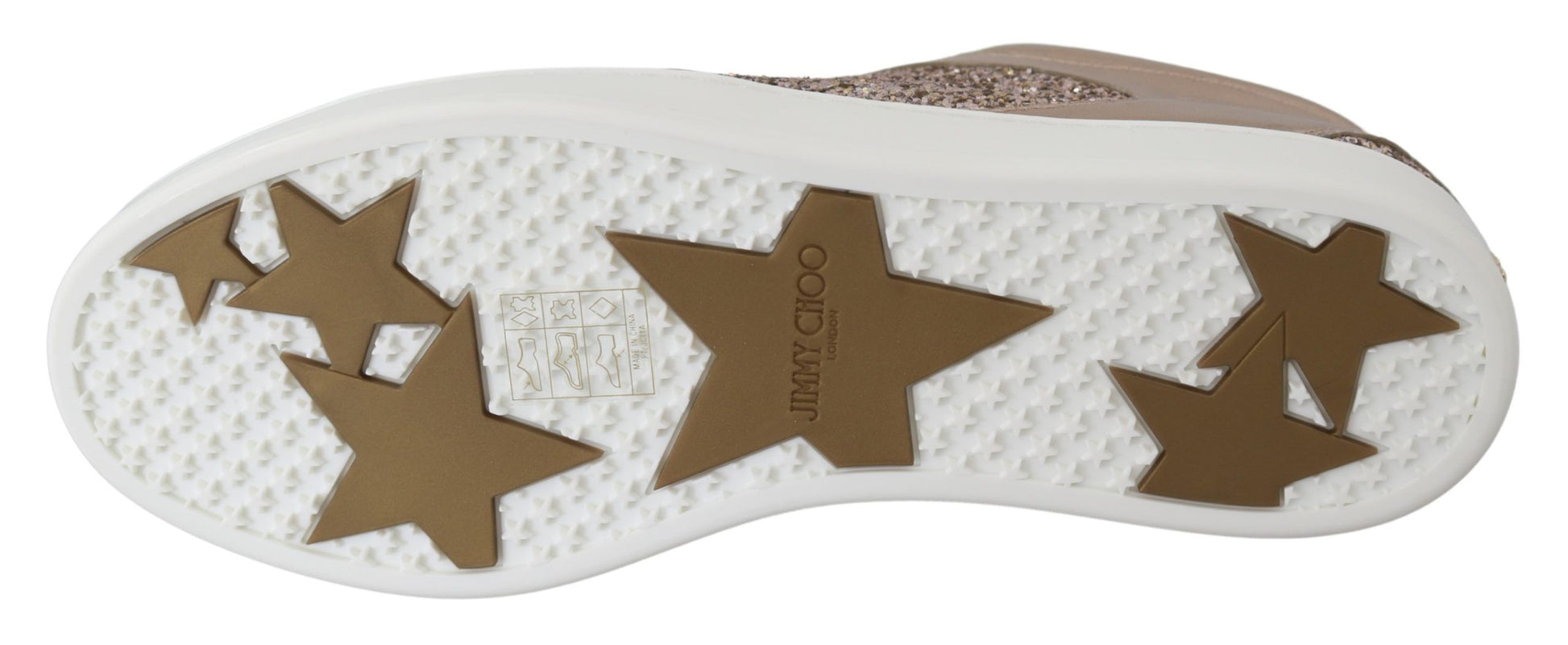 Jimmy Choo Ballet Pink Glitter Leather Sneakers - Ginchy