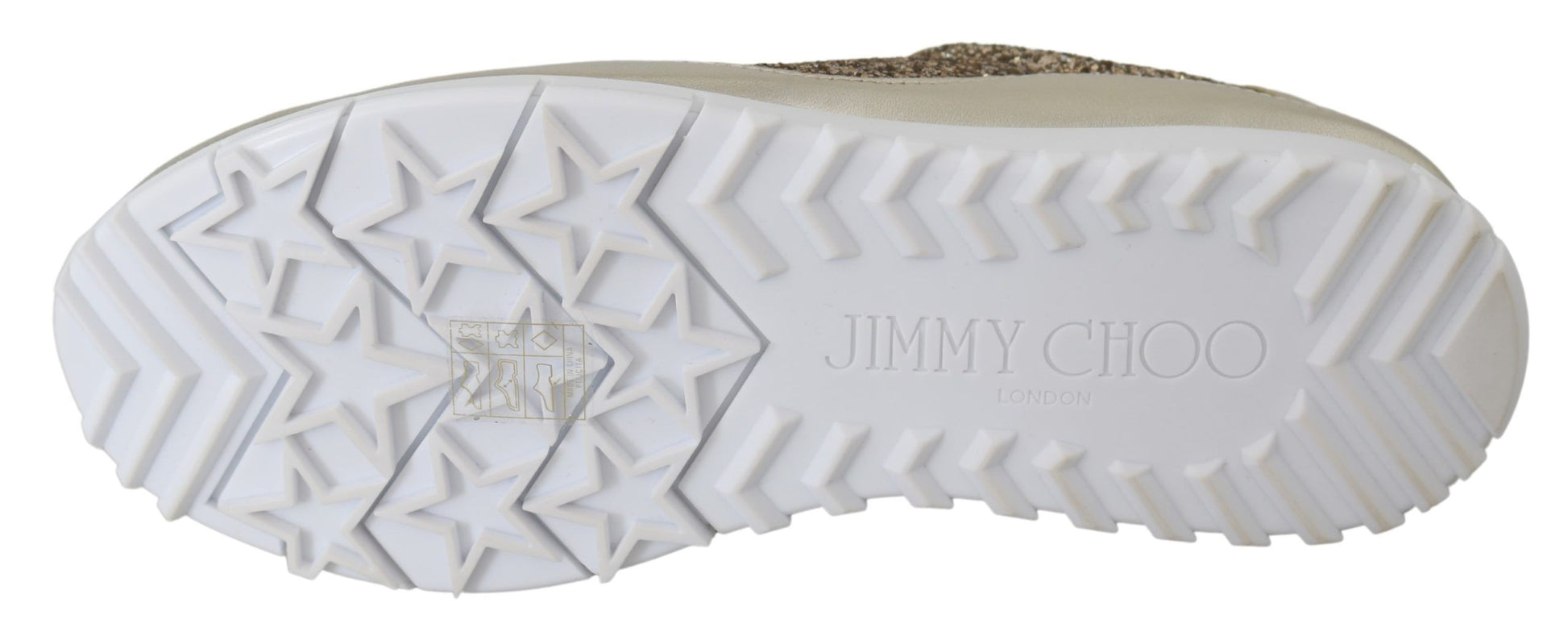 Jimmy Choo Antique Gold Glitter Leather Sneakers - Ginchy