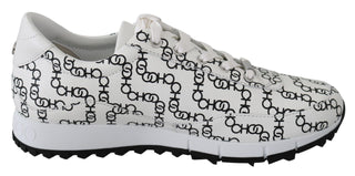 Jimmy Choo Elegant Monochrome Leather Sneakers - Ginchy