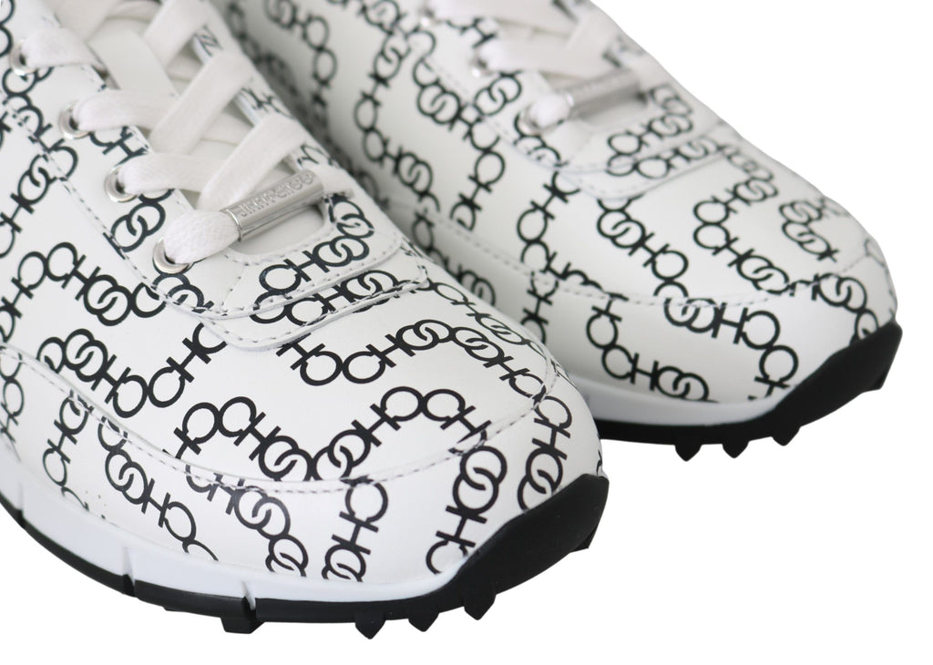 Jimmy Choo Elegant Monochrome Leather Sneakers - Ginchy