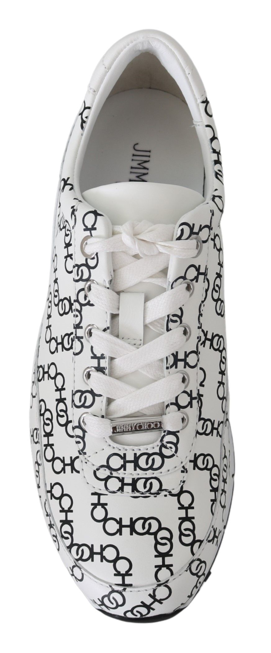 Jimmy Choo Elegant Monochrome Leather Sneakers - Ginchy