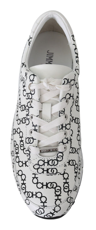Jimmy Choo Elegant Monochrome Leather Sneakers - Ginchy