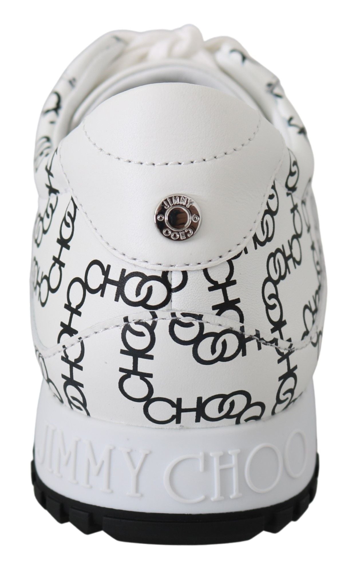 Jimmy Choo Elegant Monochrome Leather Sneakers - Ginchy