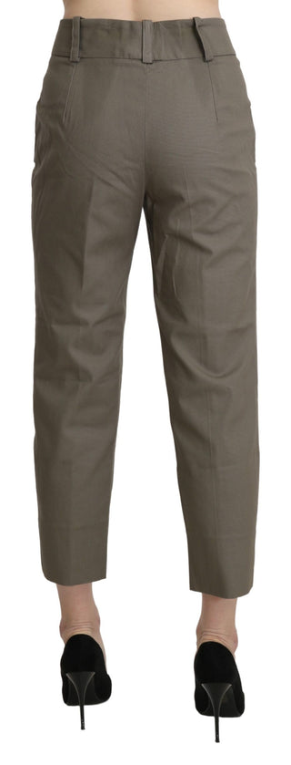 BENCIVENGA Gray High Waist Cropped Dress Trouser Pants - Ginchy